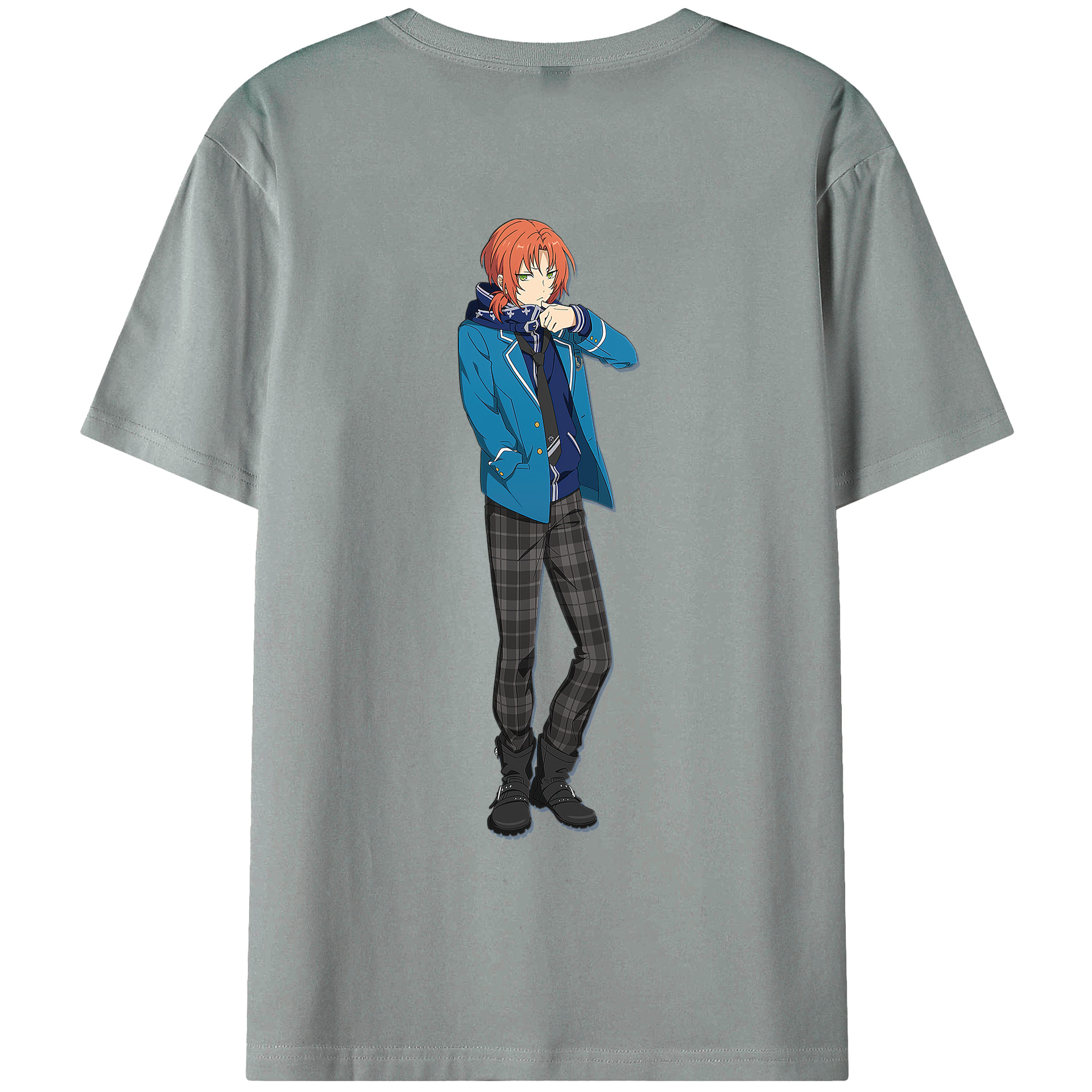 （画像用） あんさんぶるスターズ! Ensemble Stars 綿100％ メンズ半袖Tシャツ（バックプリント） 通気性